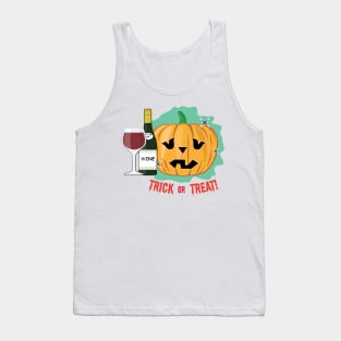 Drinking Halloween Pumpkin - Funny Tank Top